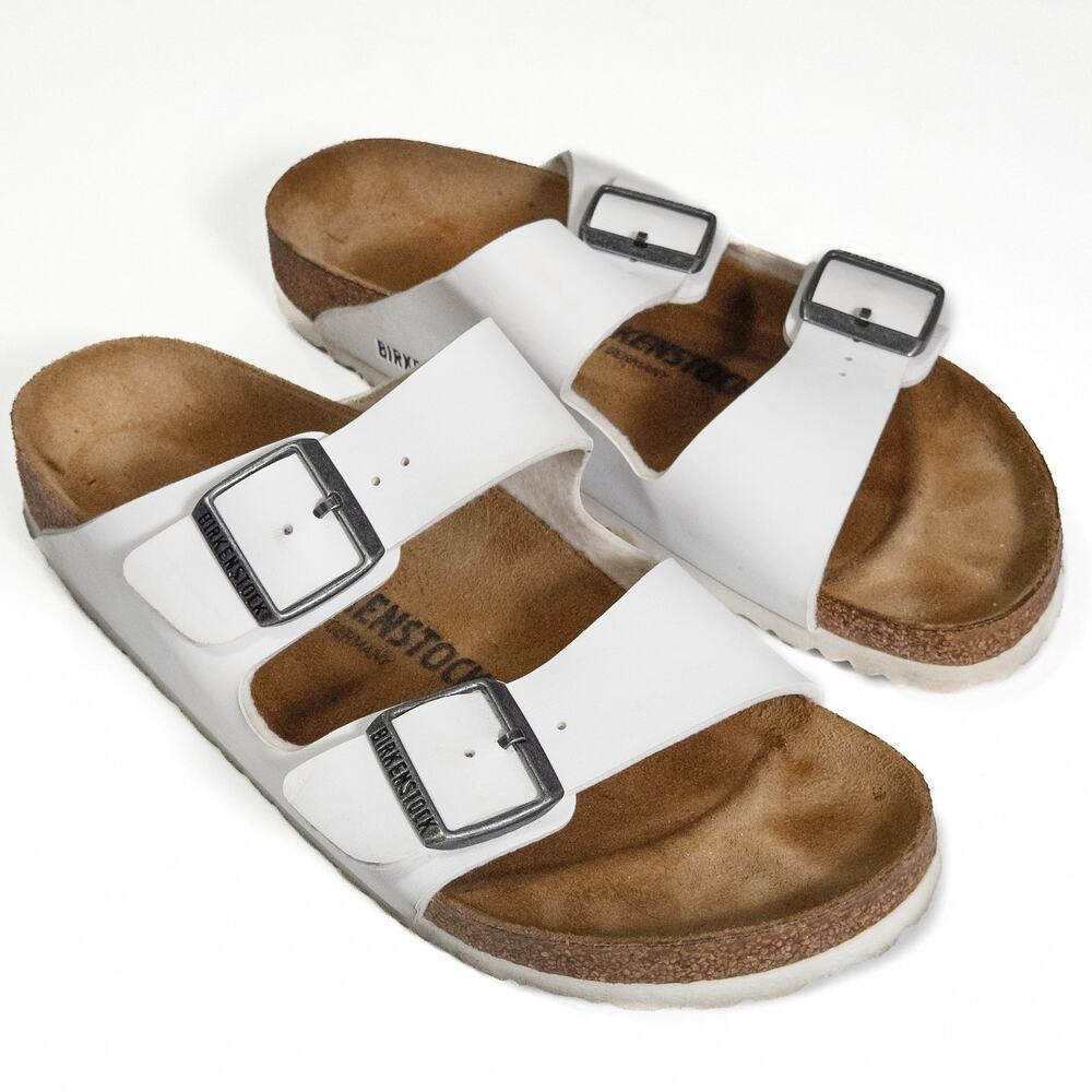 Birkenstock Arizona Sandals Size 40 (US 9)White Minimalist Normcore Comfort - Picture 2 of 7
